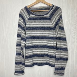 Hem & Thread Striped lightweight Long Sleeve Shirt Size Medium